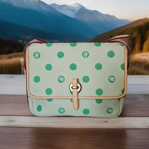Dooney & Bourke Green Polka Dot Crossbody Bag